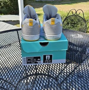 Nike Gray and Yellow Skate Sneakers